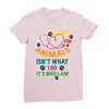 caring for animals isn't what i do it's who i am Ladies Fitted T-Shirt