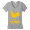 cock block Women's V-Neck T-Shirt