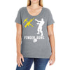 finger guns batle royal gaming Ladies Curvy T-Shirt