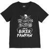 You Cant Scare Me I am Biker Pawpaw V-Neck Tee
