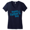 happy father's day 2 Women's V-Neck T-Shirt