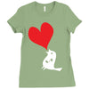 bird love heart animal graph note music party pop art gift Ladies Fitted T-Shirt