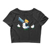mighty hero atop a chicken Crop Top