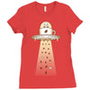 alien coffee invasion Ladies Fitted T-Shirt