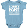 i didn't fart mens funny Baby Onesie