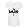 eat bbq drink beer Maternity Scoop Neck T-shirt