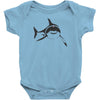 sharks with frickin laser beams t shirt soft funny austin powers tee d Baby Onesie