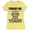 Super February Girl Ladies Fitted T-Shirt