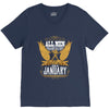 All Men Are Created Equal But Only The Best Are Born In January V-Neck Tee