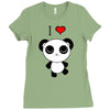 i love panda Ladies Fitted T-Shirt