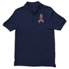 carcinoid cancer ribbon and rose Men's Polo Shirt