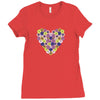 Pansy Heart Ladies Fitted T-Shirt