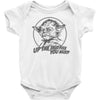 yoda funny slogan retro movie Baby Onesie