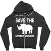 chubby unicorn Zipper Hoodie