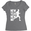 new year, new me running fitness Women's Triblend Scoop T-shirt