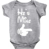 he's mine she's mine Baby Onesie
