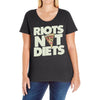 riots not diets Ladies Curvy T-Shirt