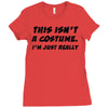 tee top joke costume rude slogan Ladies Fitted T-Shirt
