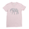 elephant filled pattern cool Ladies Fitted T-Shirt
