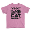 plans with my cats tonight Youth Tee
