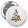 christmas tree made of bells stocking santa Pin-back button