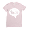 hello Ladies Fitted T-Shirt