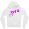 fuck love party Zipper Hoodie