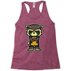 angry raccoon Racerback Tank
