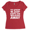 an arrow a day zombie dary Women's Triblend Scoop T-shirt