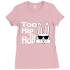 too hip to hop   bunny easter Ladies Fitted T-Shirt
