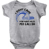 I Don't Care How Many Miles Per Gallon Baby Onesie