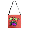 monster face Adjustable Strap Totes