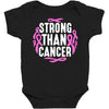 strong than cancer Baby Bodysuit