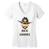 rick grimes walking dead Women's V-Neck T-Shirt
