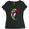 color bird Women's Triblend Scoop T-shirt