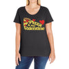 pizza is my valentine 2 Ladies Curvy T-Shirt