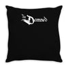 the damned band logo screen printed retro Throw Pillow
