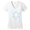 skull snowflakes alternative christmas jumper Women's V-Neck T-Shirt