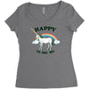 happy to see you Women's Triblend Scoop T-shirt
