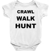 crawl walk hunt Baby Bodysuit