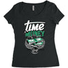 time money Women's Triblend Scoop T-shirt