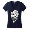 alien skull Women's V-Neck T-Shirt