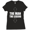 the man the legend funny Ladies Fitted T-Shirt