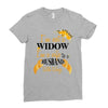 i'm not a widow i'm a wife to a husband with wings Ladies Fitted T-Shirt