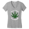 don't panic it's organic   marijuana Women's V-Neck T-Shirt