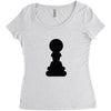 Chess King and Pawn Women's Triblend Scoop T-shirt