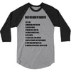 rules for dating my daughter shirt t shirt perfect father's gift 3/4 Sleeve Shirt