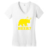 beer t shirt bear plus deer funny tee drinking college humor party shi Women's V-Neck T-Shirt