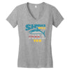 sharks will kill you Women's V-Neck T-Shirt