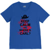 keep calm and where's carl tshirt the walking zombie tee apocalypes fu V-Neck Tee